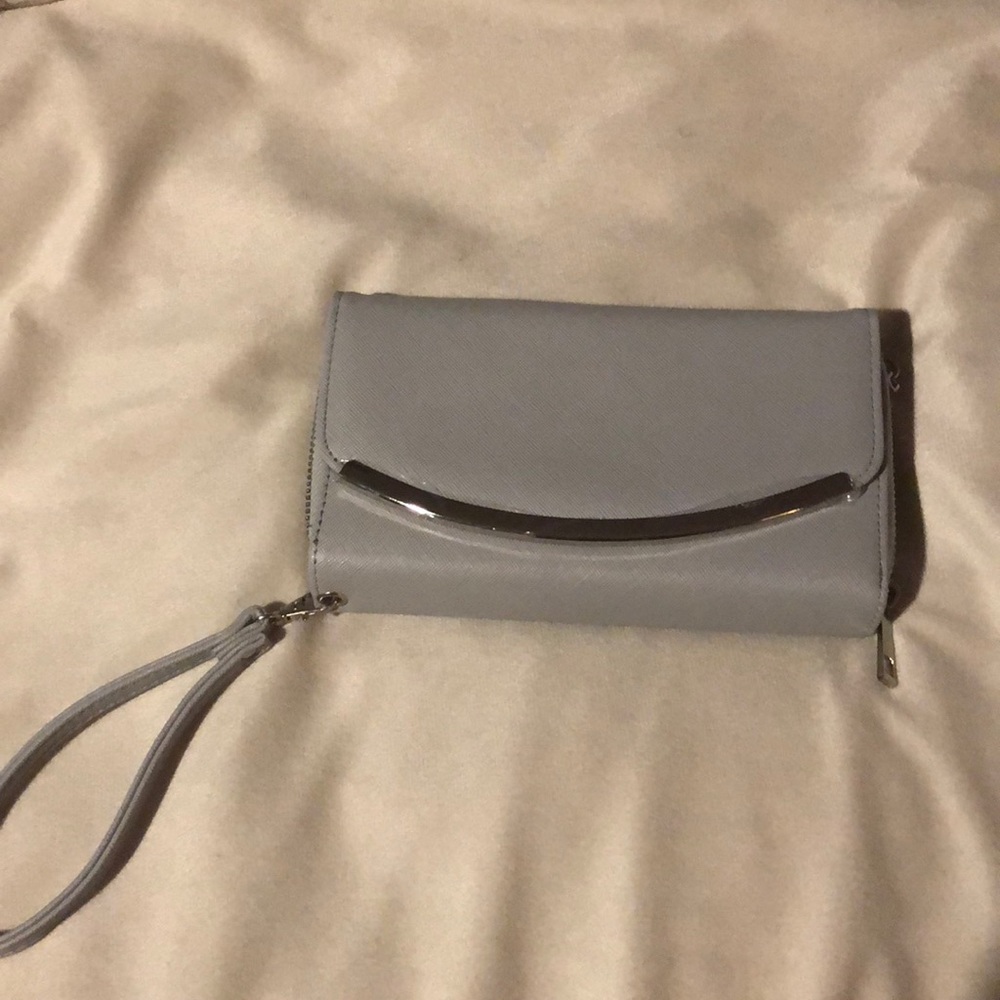 Medium sized grey wristlet from Charlotte Russe